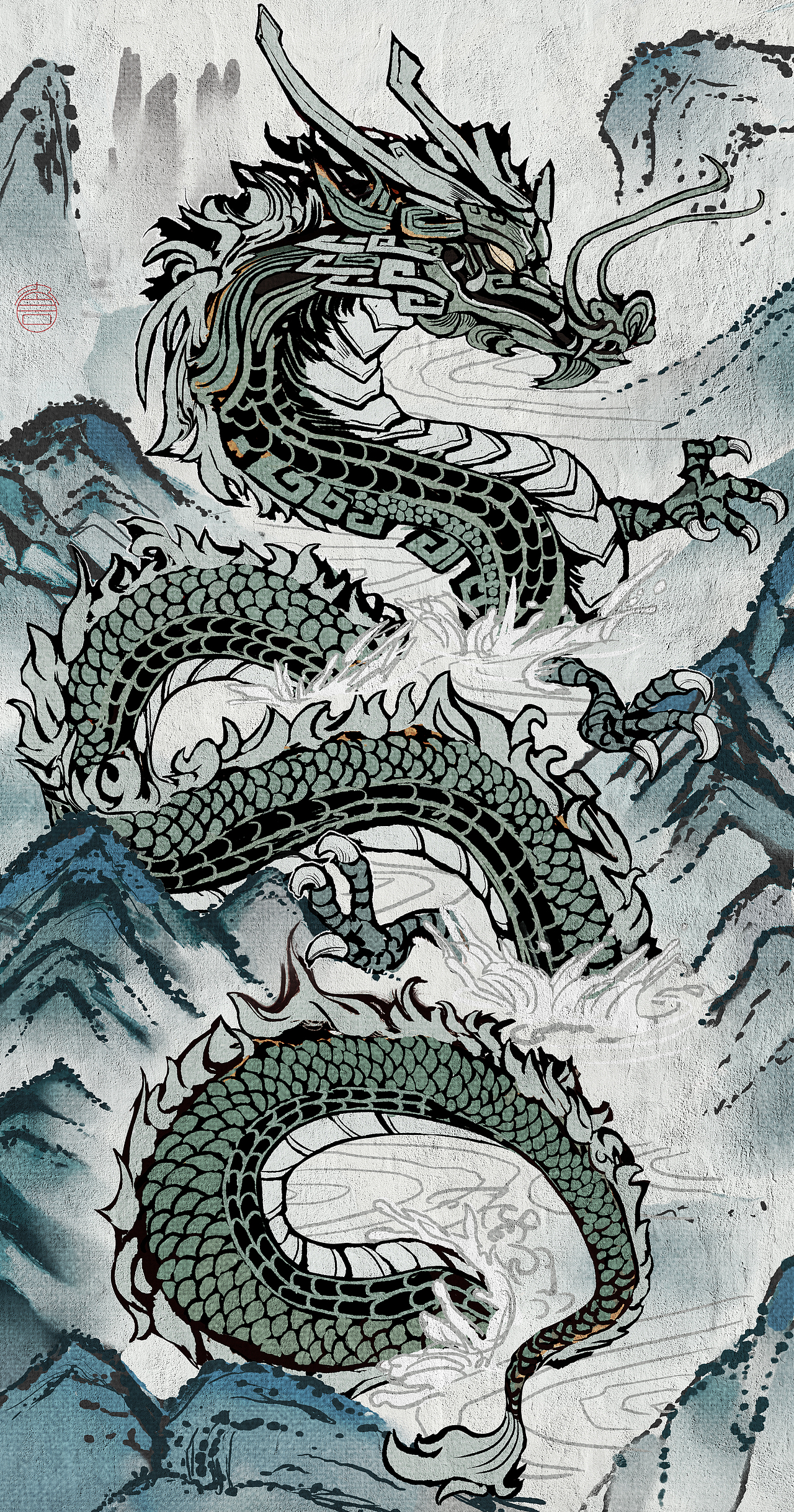 龙行万年（图ZMzYxODAyNzAw） - 商业插画 - 站酷设计师九言绘一原创素材 - 站酷ZCOOL