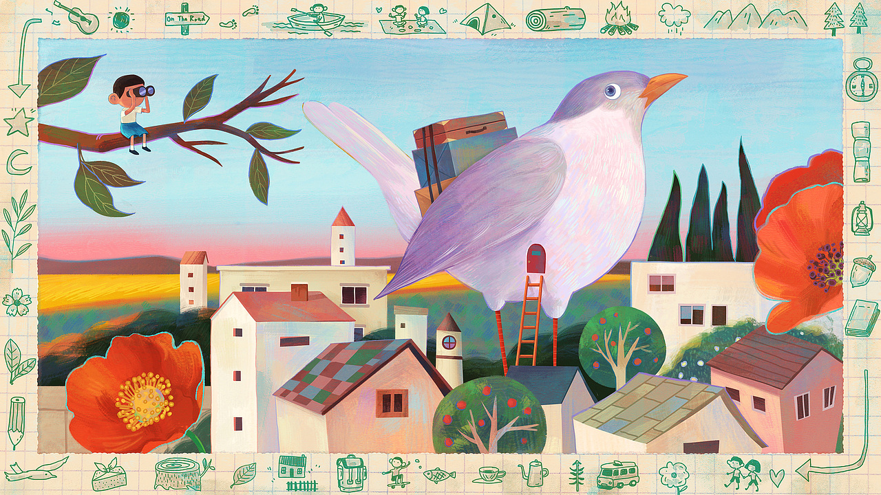 自由之鳥(niǎo) & Freedom（圖ZMzQzMjQ2Mzc2） - 藝術(shù)插畫(huà) - 站酷設(shè)計(jì)師文六原創(chuàng)素材 - 站酷ZCOOL