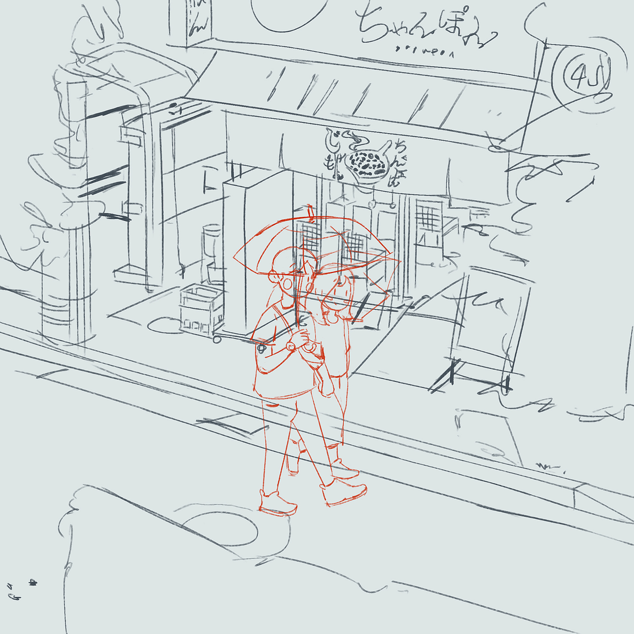 撑伞（图ZMzI2NTQ0OTY0） - 创作习作 - 站酷设计师你也叫小狗呀原创素材 - 站酷ZCOOL