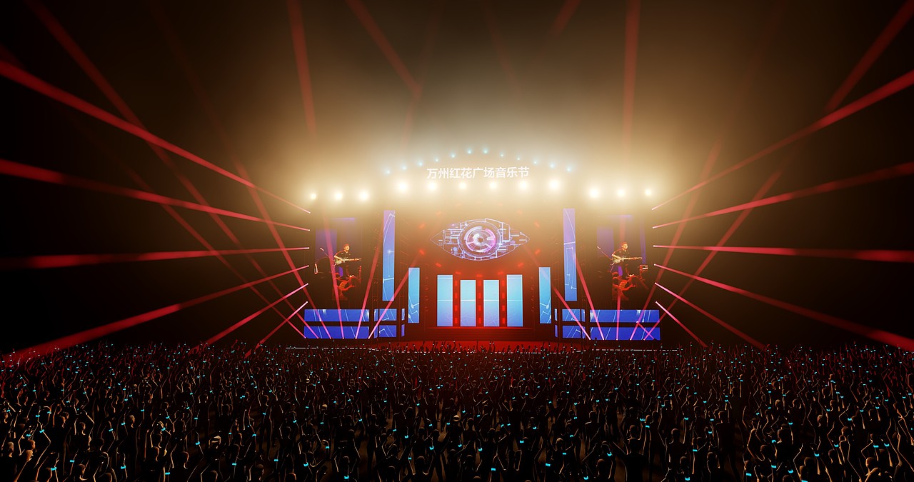 广场音乐节（图ZMzMyMDAxMzA4） - 舞台美术 - 站酷设计师AuraWang原创素材 - 站酷ZCOOL