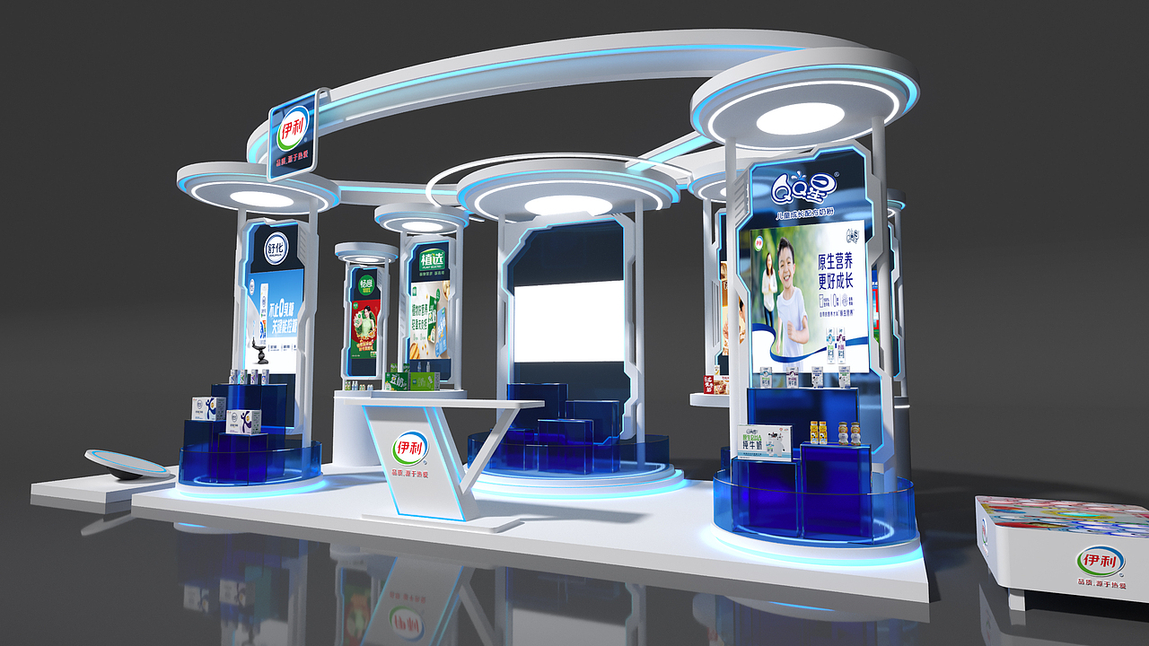 伊利液奶母品牌小展台