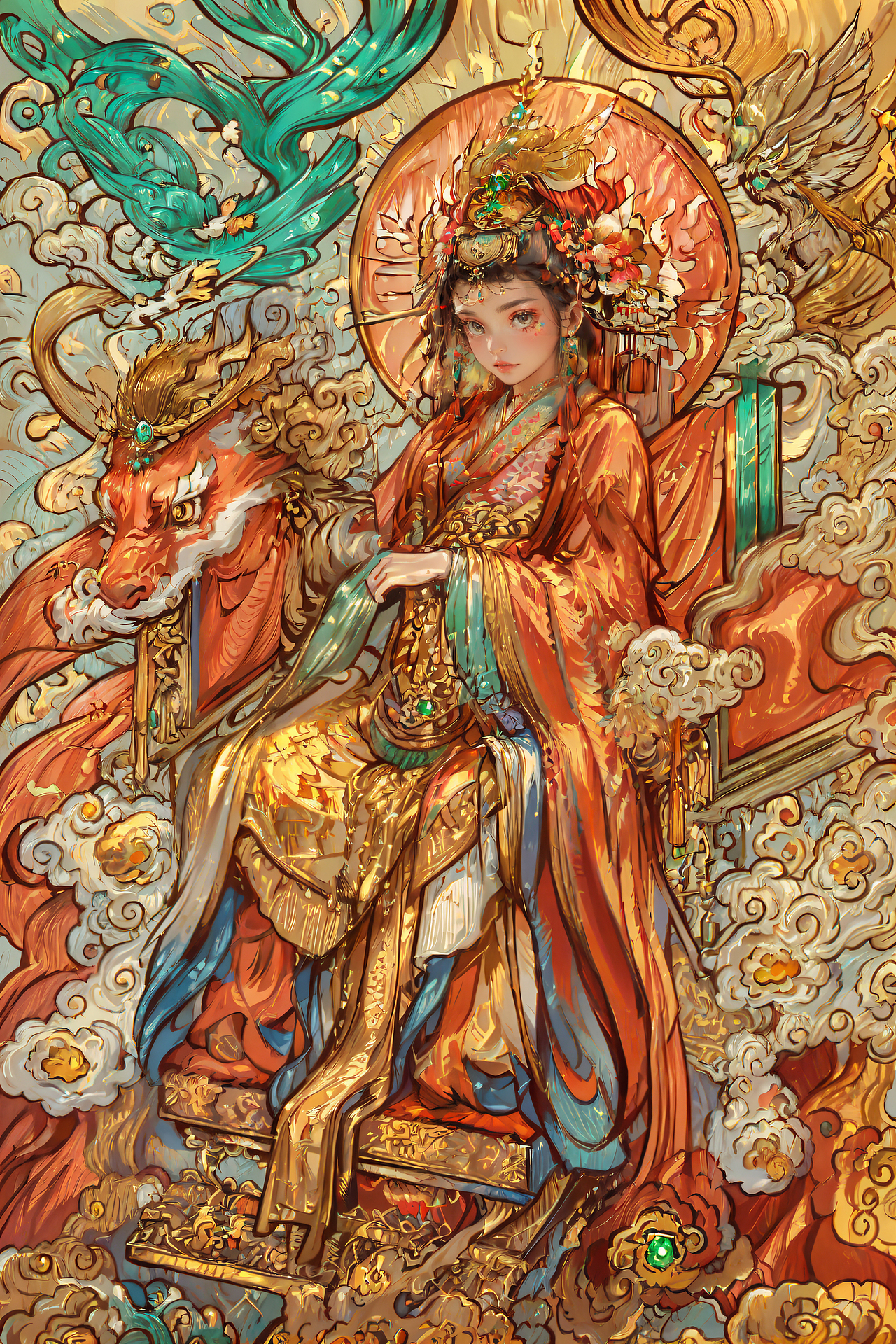 永乐宫-AMD电脑国潮“永乐芯境漆彩流光”插画文创系列