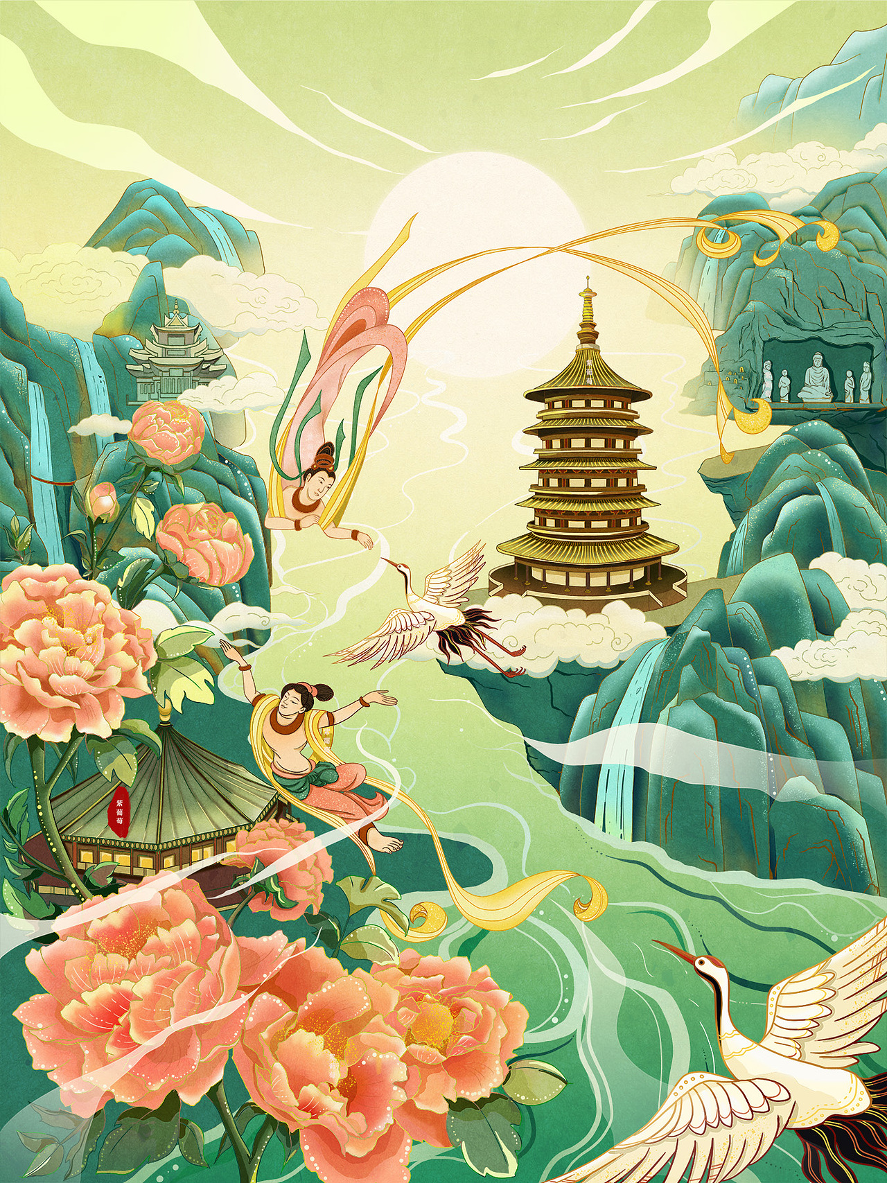 城市魅力插画/洛阳