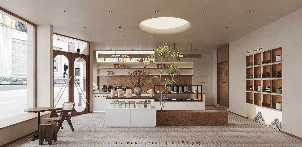 日式蛋糕店商业渲染