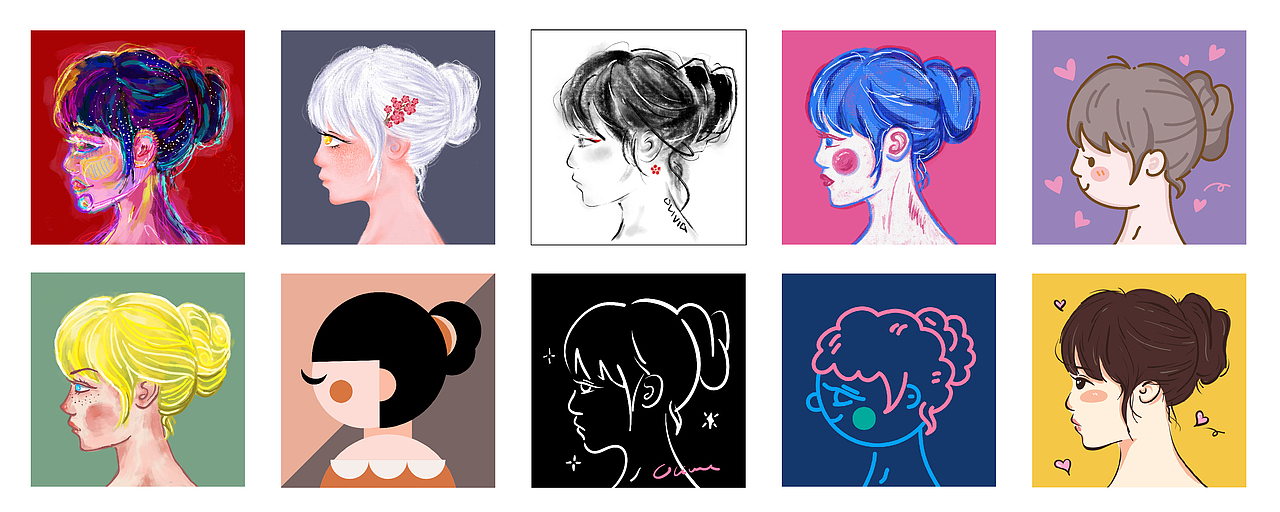 头像（图ZMzQ5MzAyNDQw） - 商业插画 - 站酷设计师绚兮Olivia原创素材 - 站酷ZCOOL