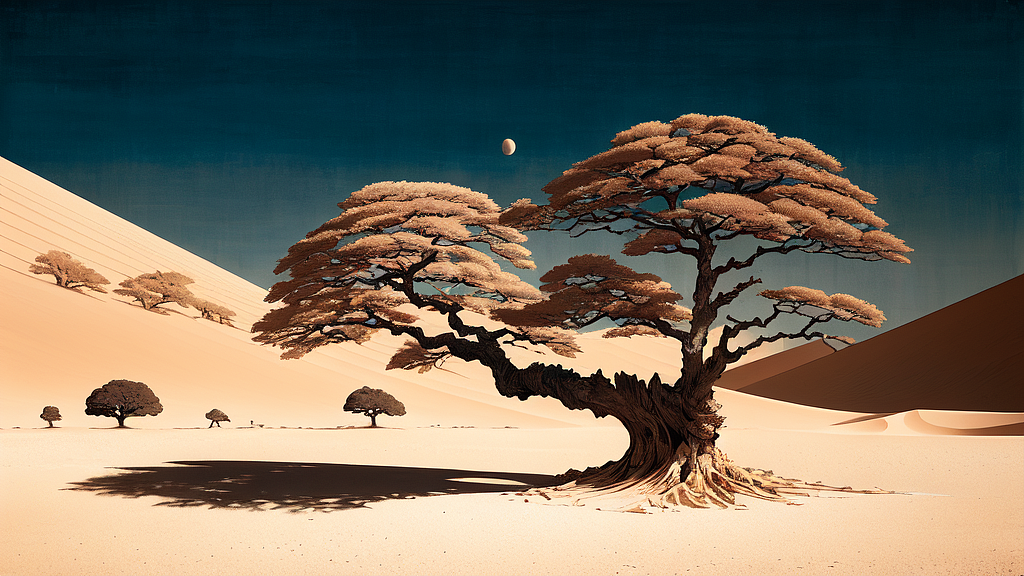 AI设计软件《如兔》内测文字生成图画。