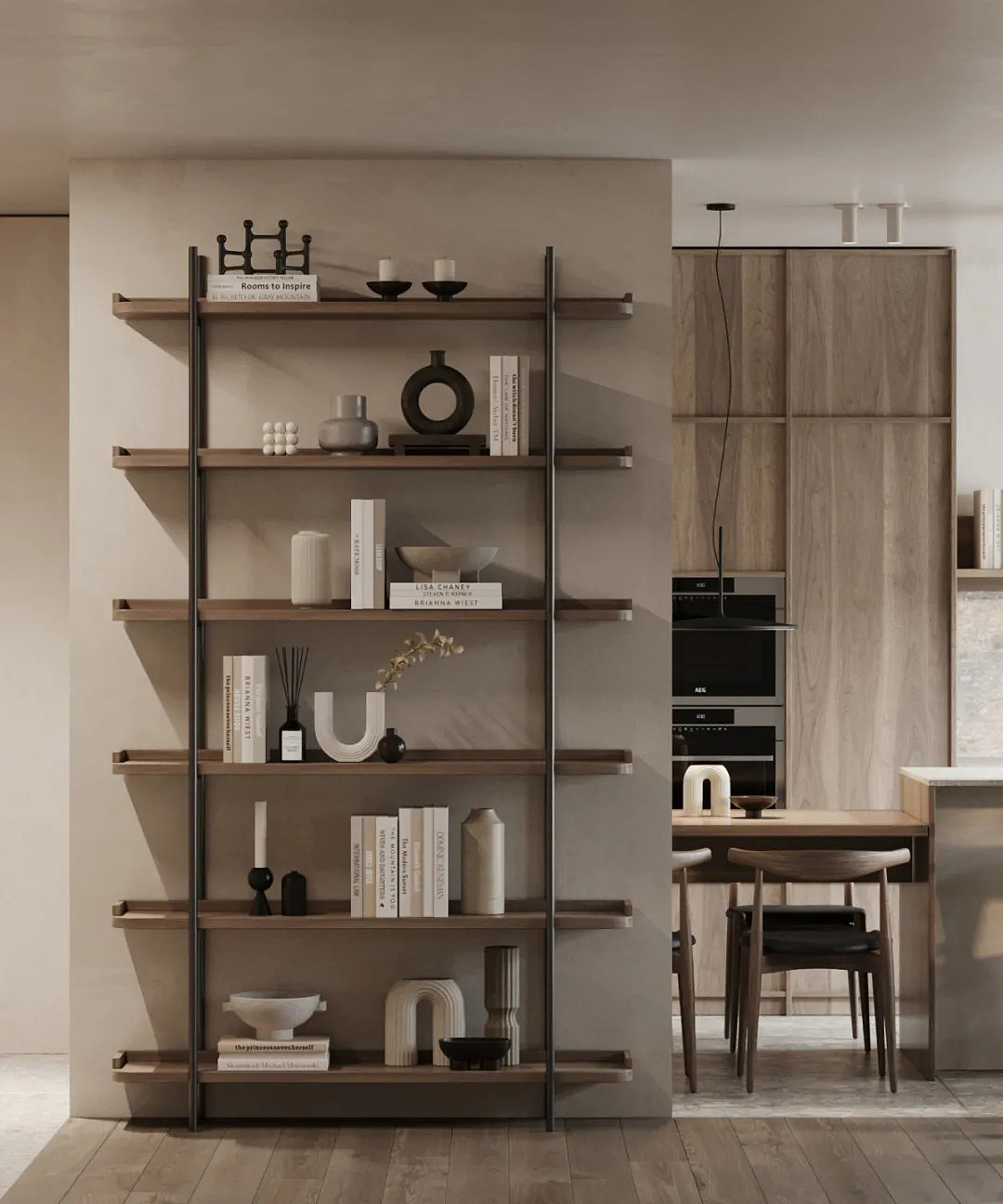 家装案例赏析——橡木时光:书本与茶叶的静谧交融