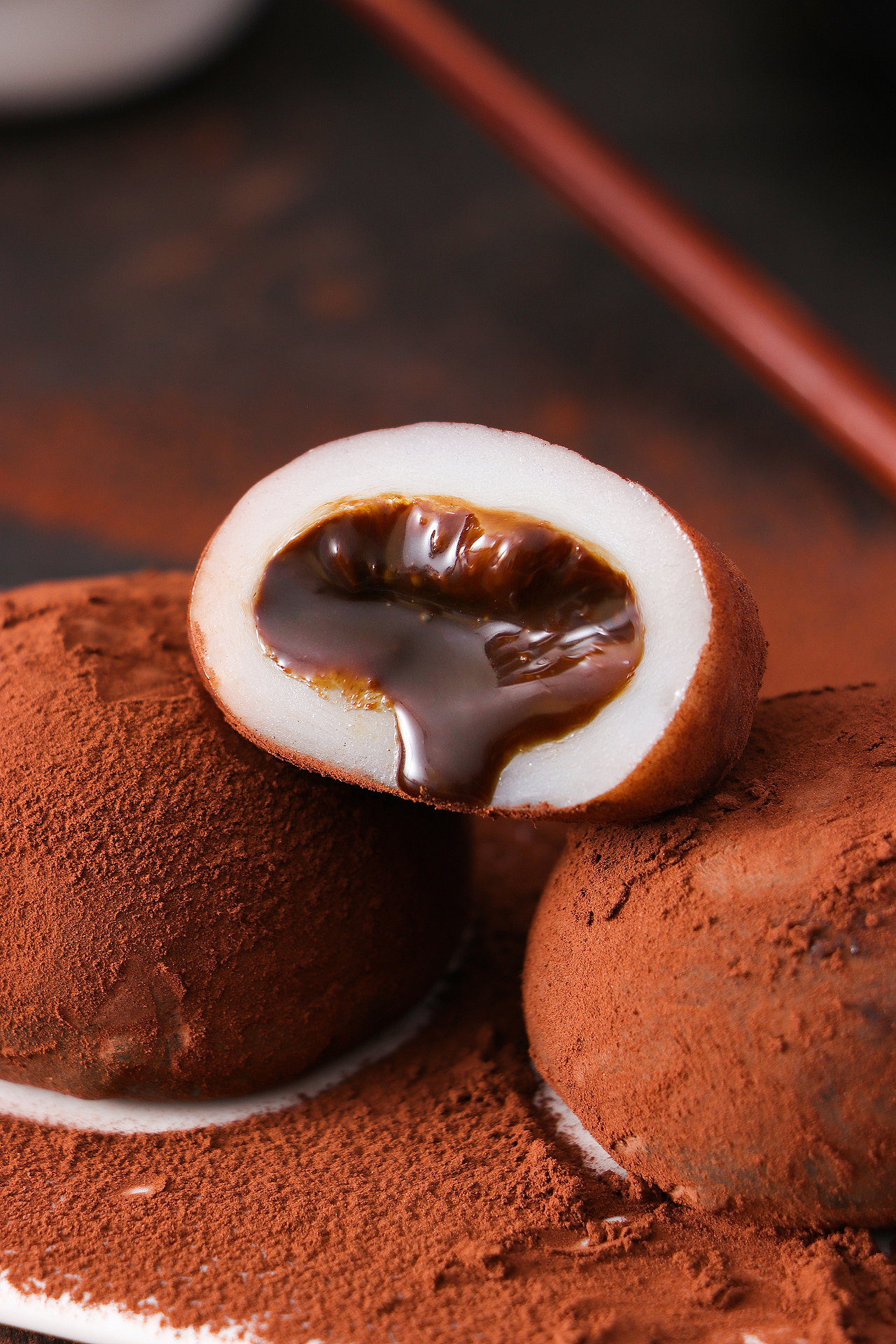 和风生巧福团夹心巧克力雪媚娘甜品糯叽叽的零食糕点心