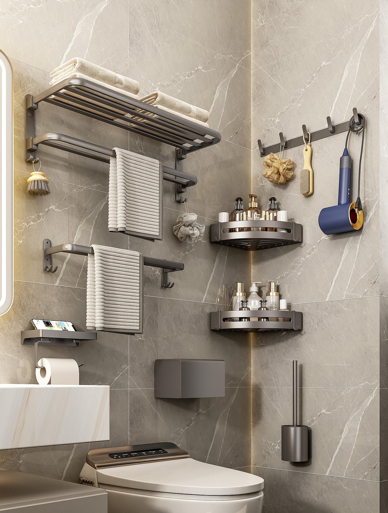 原创作品 | 浴室收纳渲染