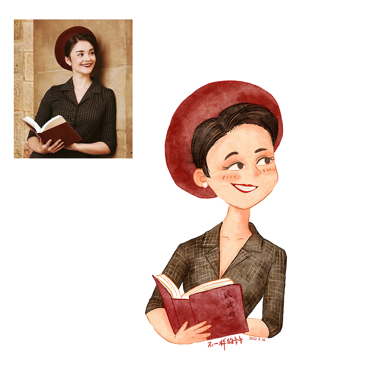 我爱阅读——手绘人物头像插画（图ZMzA2NDg0NzIw） - 商业插画 - 站酷设计师不一样的卡卡原创素材 - 站酷ZCOOL