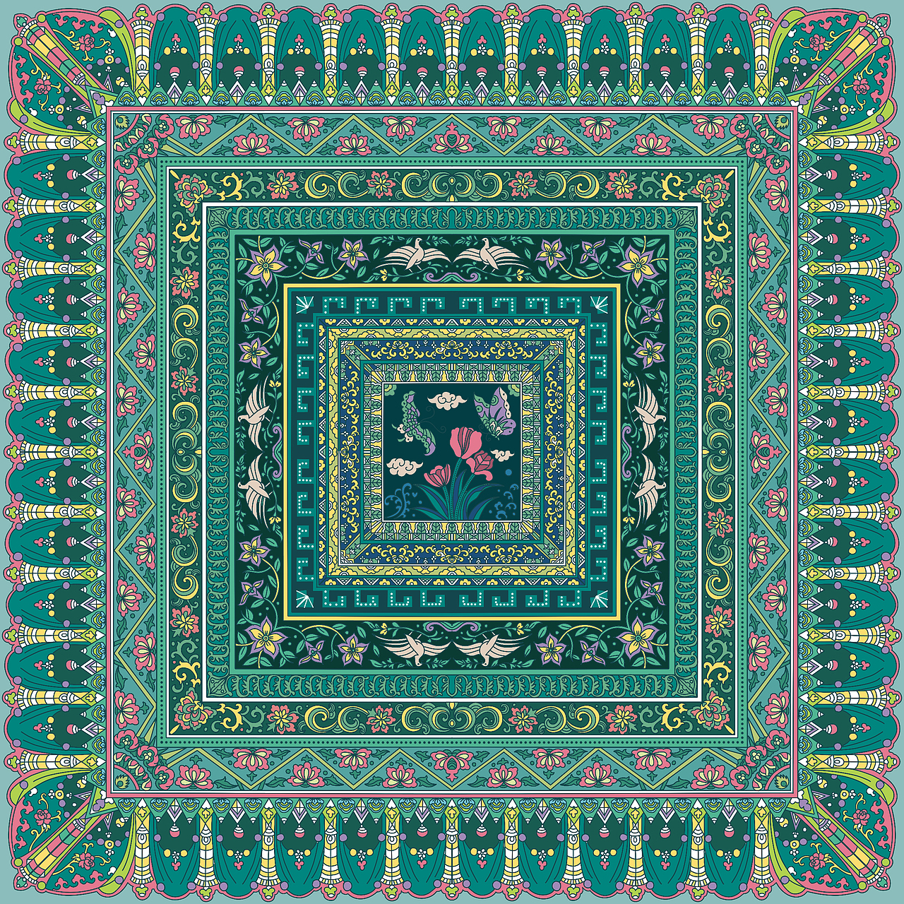 敦煌莫高窟藻井纹样设计