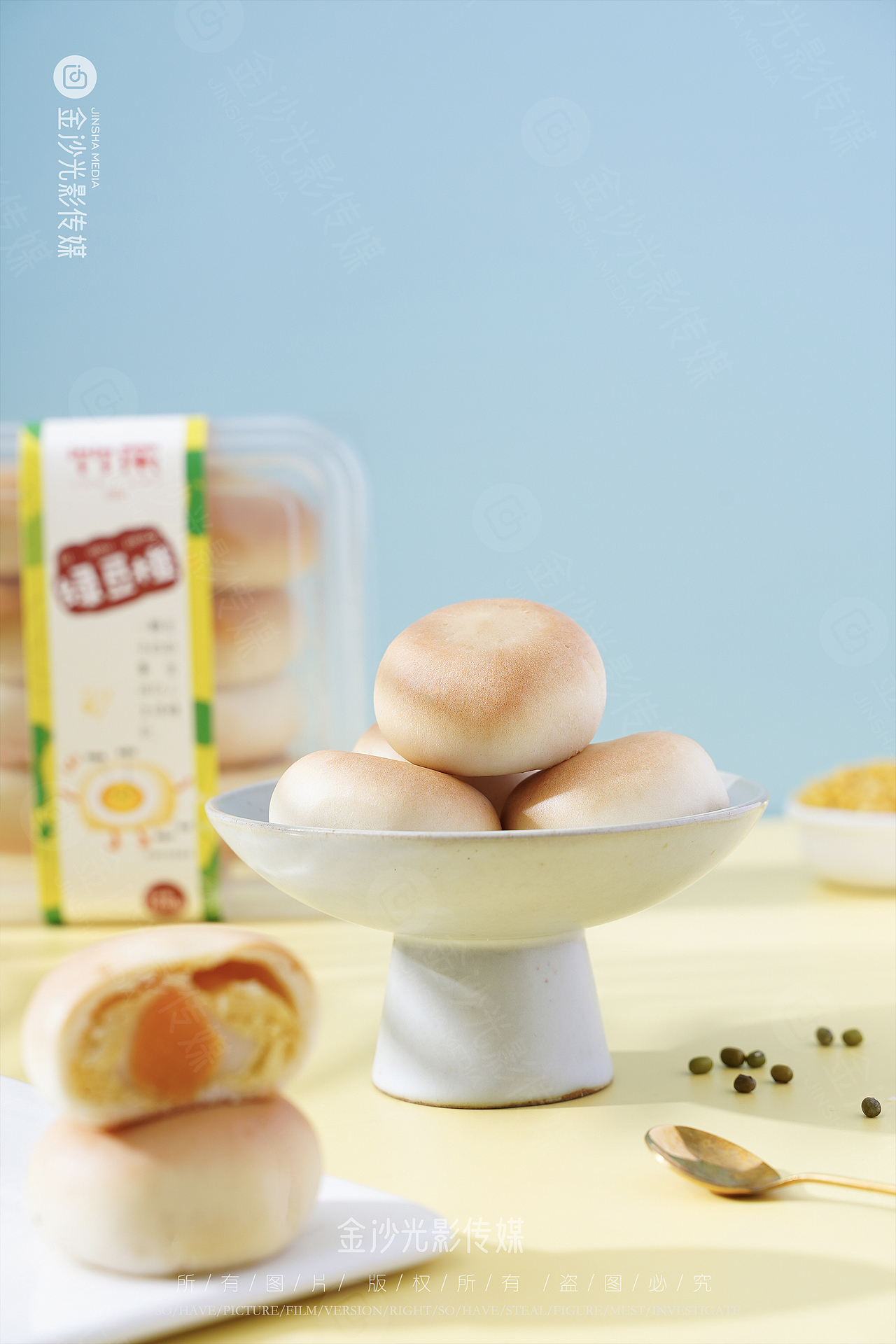 绿豆饼图片拍摄