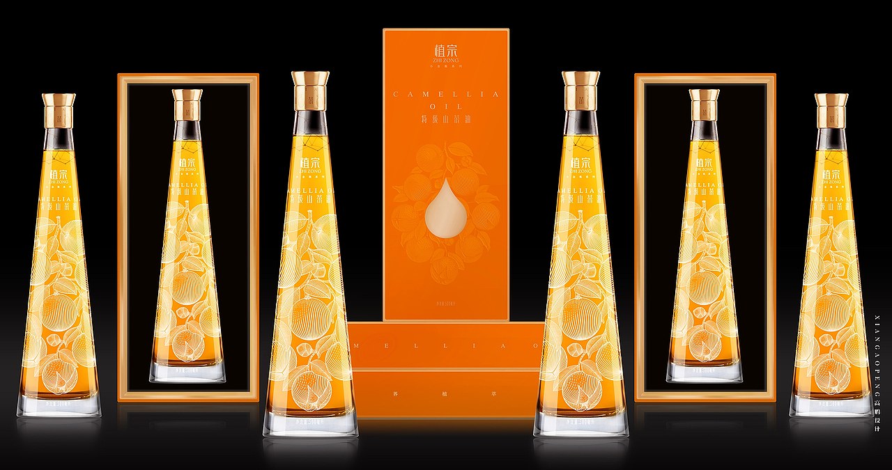 高鹏设计——高端山茶油食用油调味品包装设计