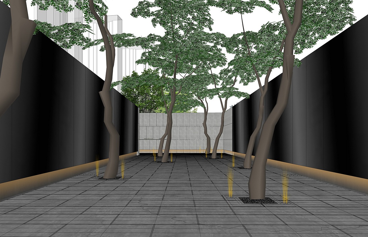 置地中心润府示范区景观SU模型下载（图ZMzMyODg2NDUy） - 景观设计 - 站酷设计师素模网原创素材 - 站酷ZCOOL