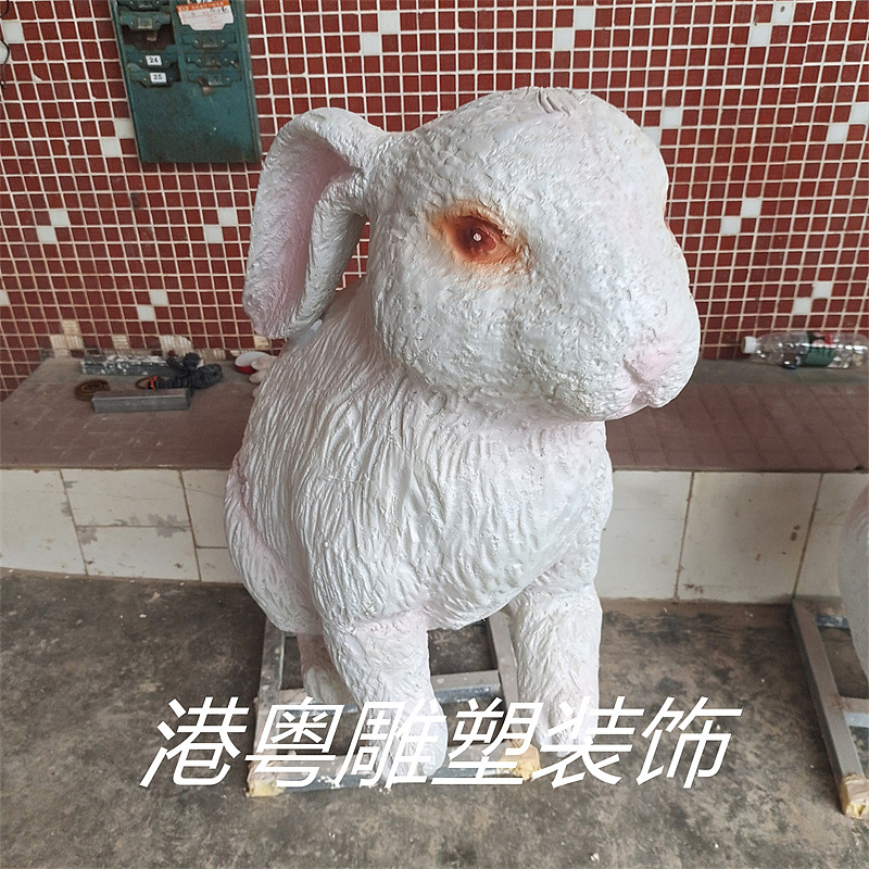 卡通三喵玻璃钢纤维奶茶店IP雕塑摆件装饰