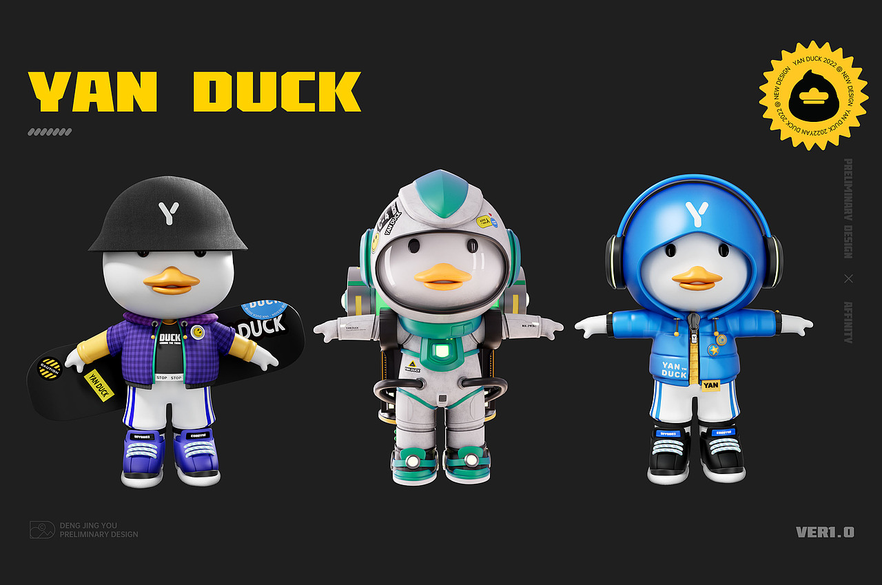 YAN DUCK IP（图ZMzEzNDUzNTE2） - IP形象 - 站酷设计师创造者_YOU原创素材 - 站酷ZCOOL