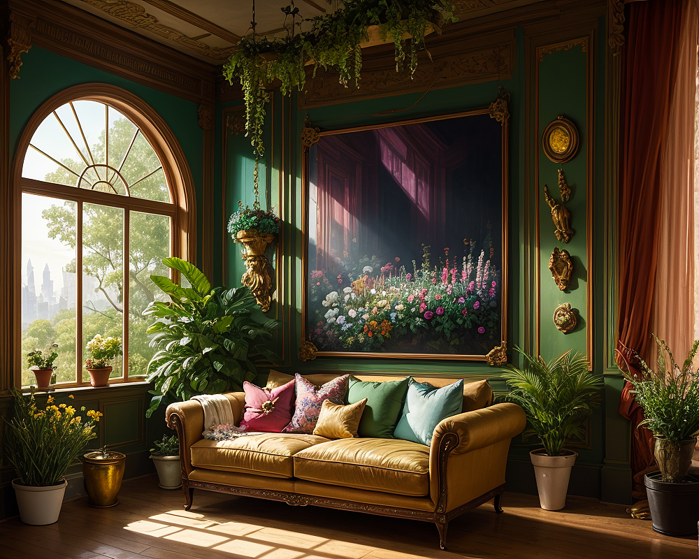 AI绘画  室内场景