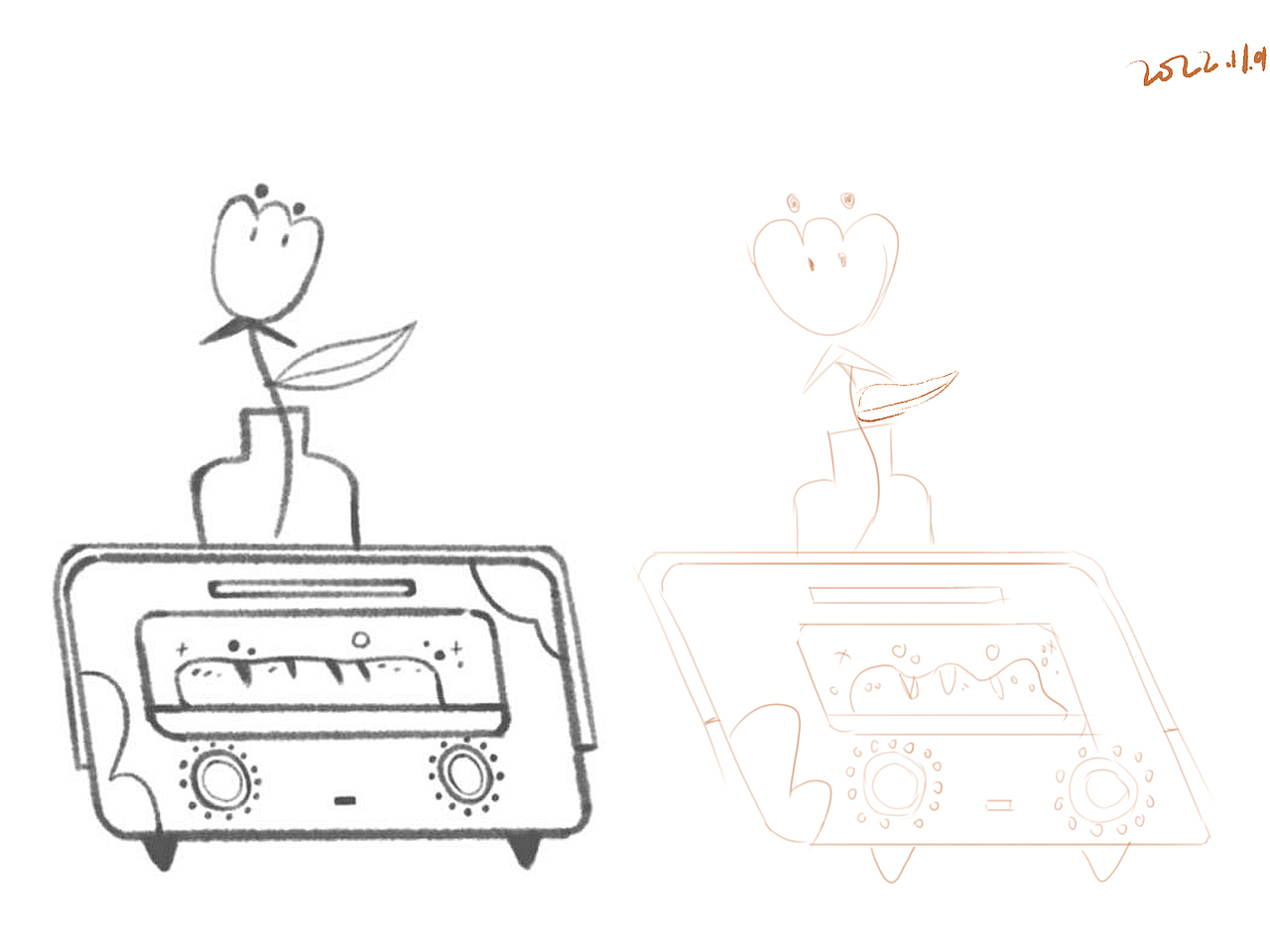 初学者，线稿勾划