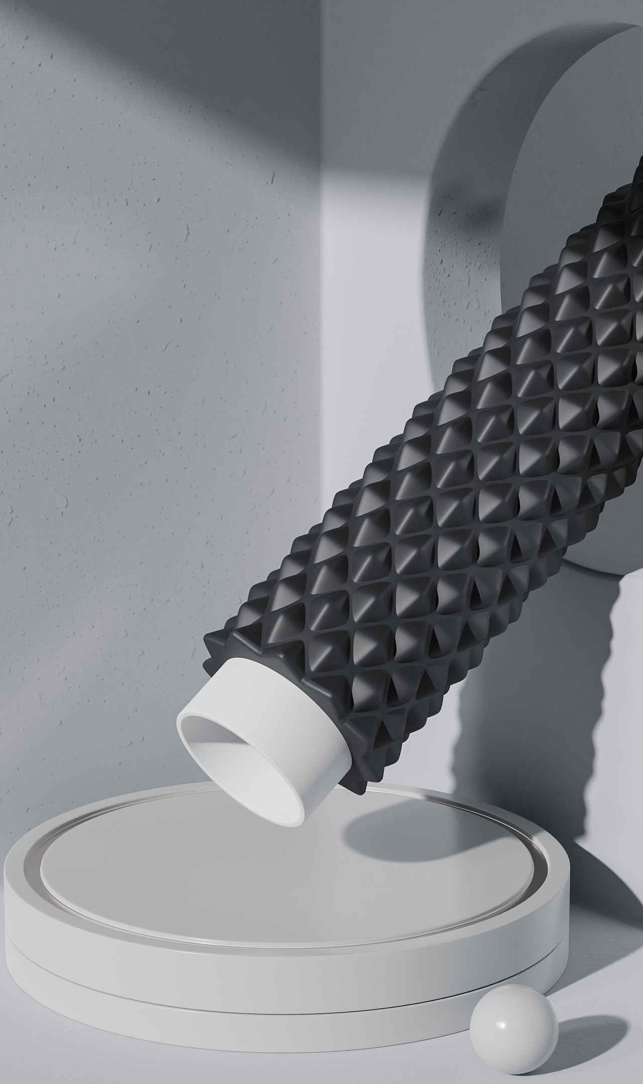 22年9月，按摩泡沫轴建模渲染！