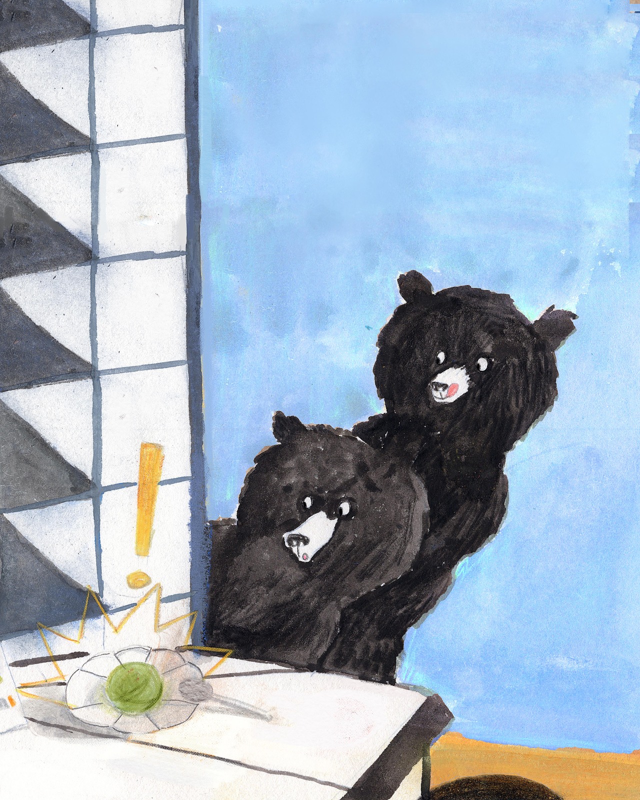 小心！冰淇淋小偷出没🐻（图ZMzcwMTEyNjY4） - 商业插画 - 站酷设计师冬佳原创素材 - 站酷ZCOOL