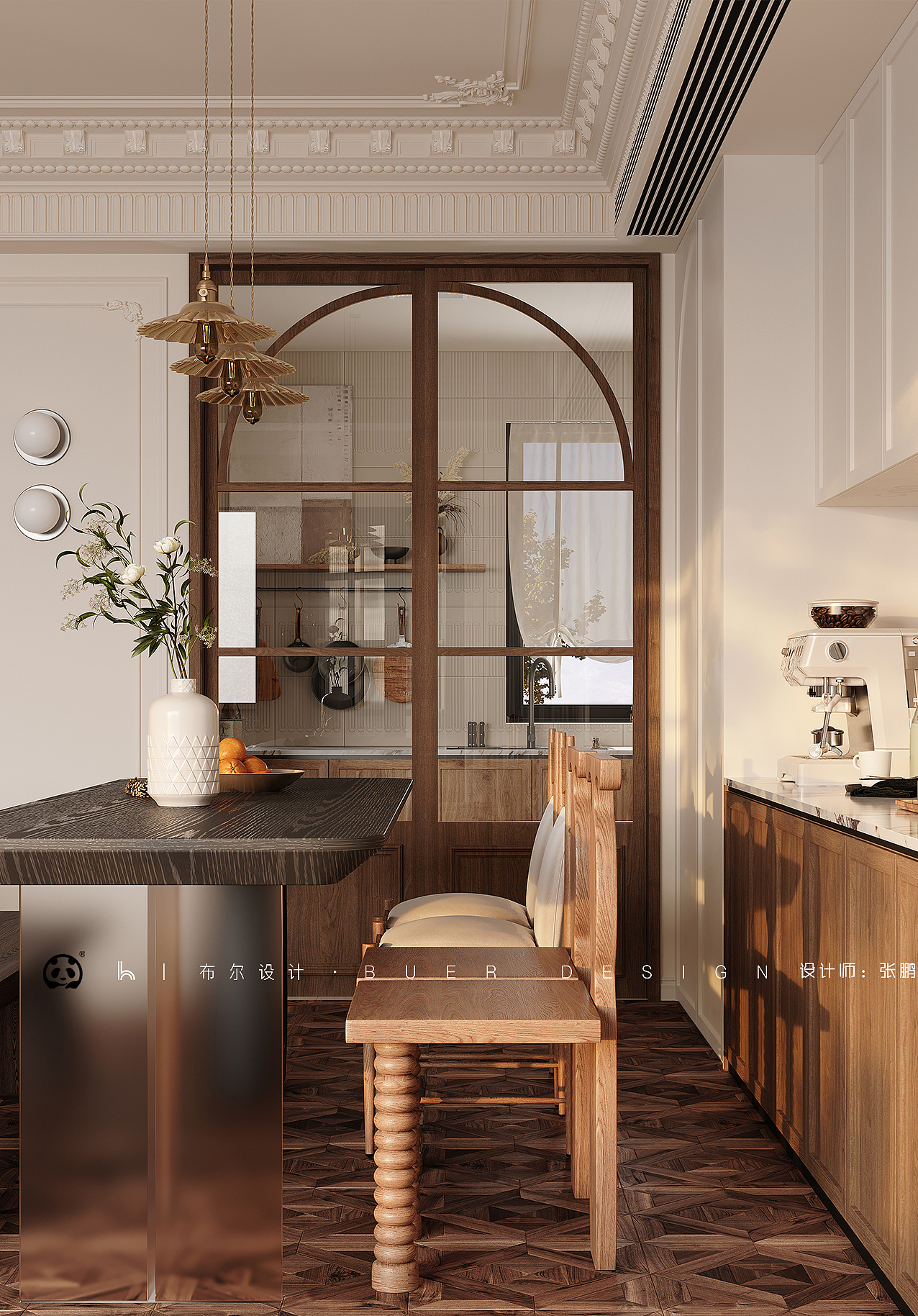 效果图表现 | 焦糖色复古的家（图ZMzY1NTM3Njg4） - 家装设计 - 站酷设计师重庆黑白画影原创素材 - 站酷ZCOOL