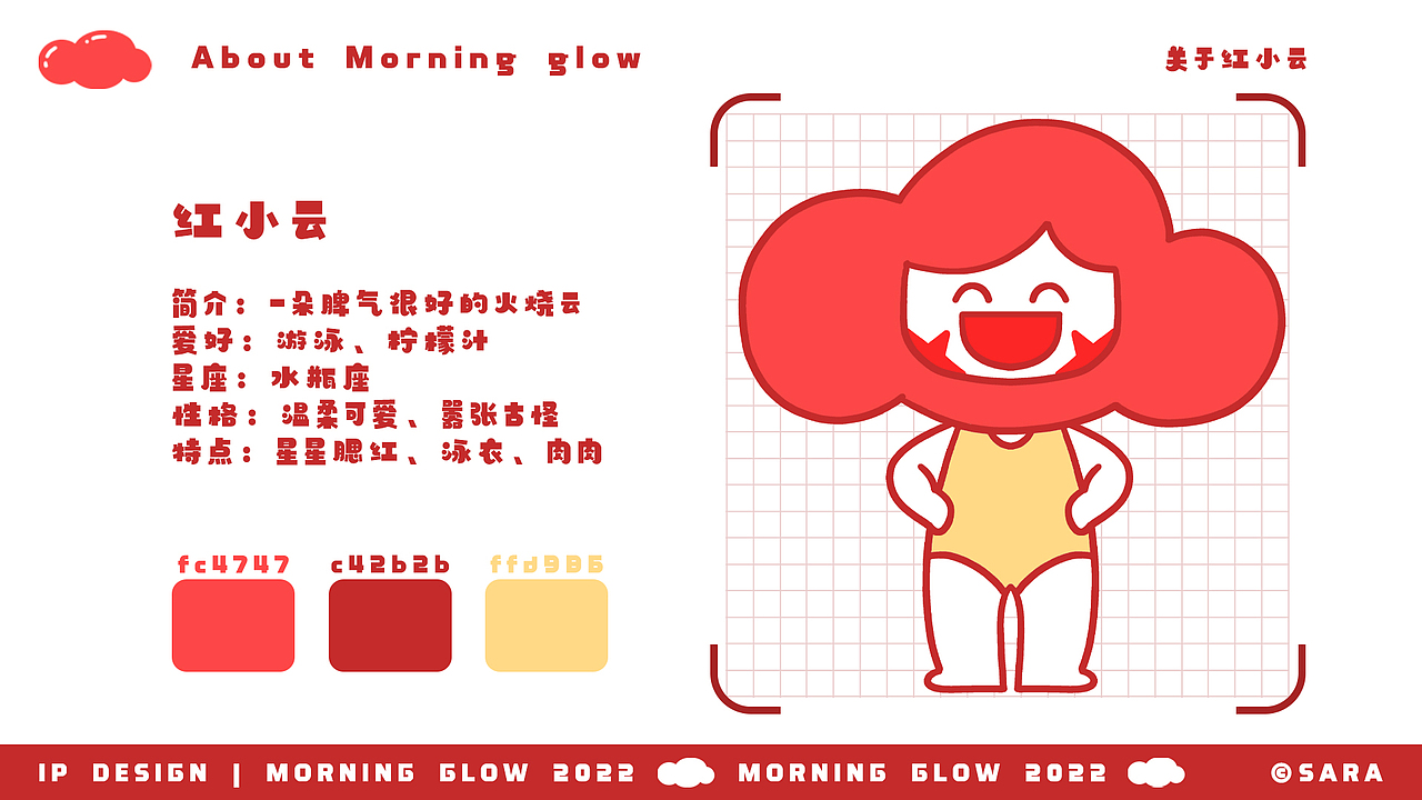 IP形象设计|红小云,一朵脾气很好的火烧云