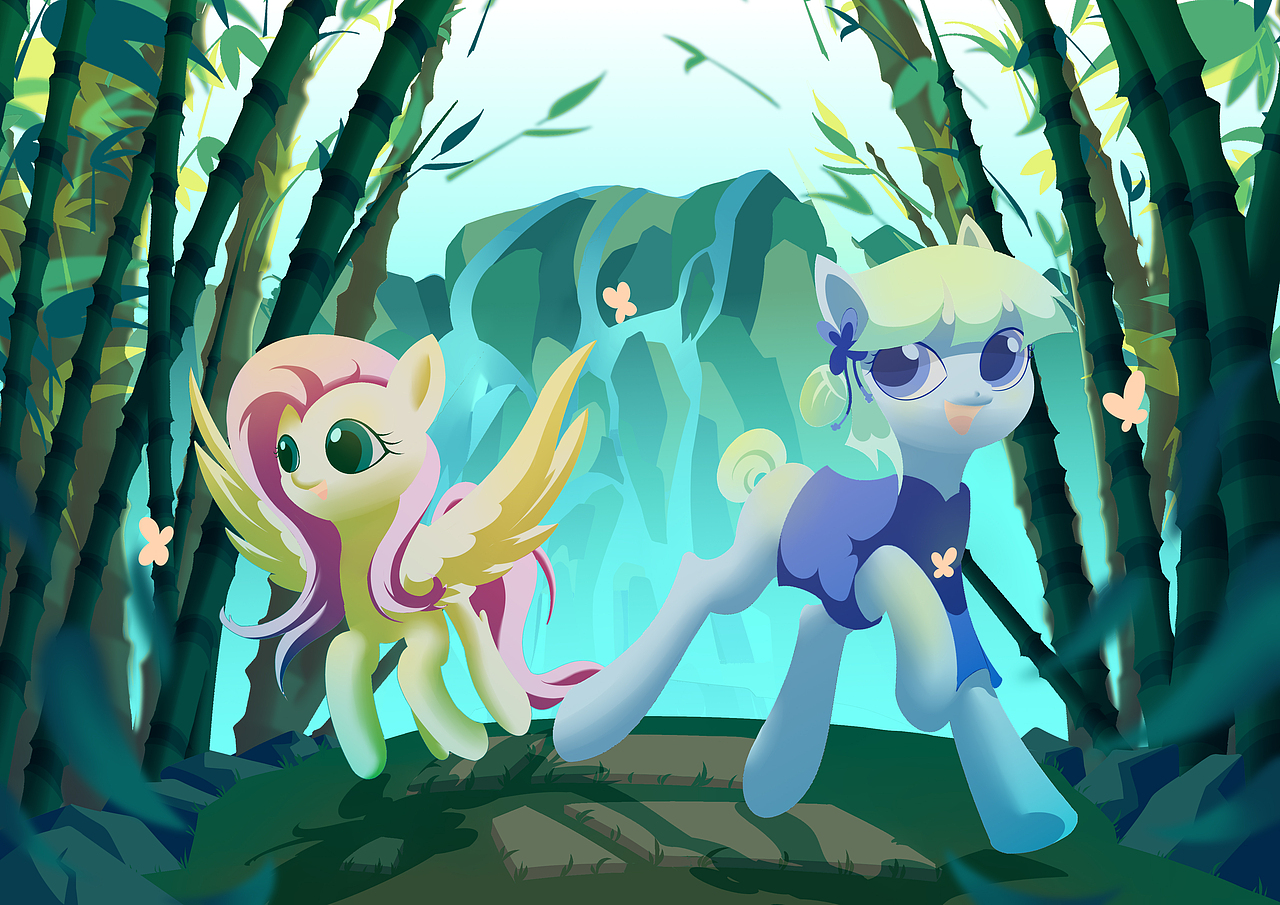 [国风小马]【小蝶】与小蝶一起遨游竹林~