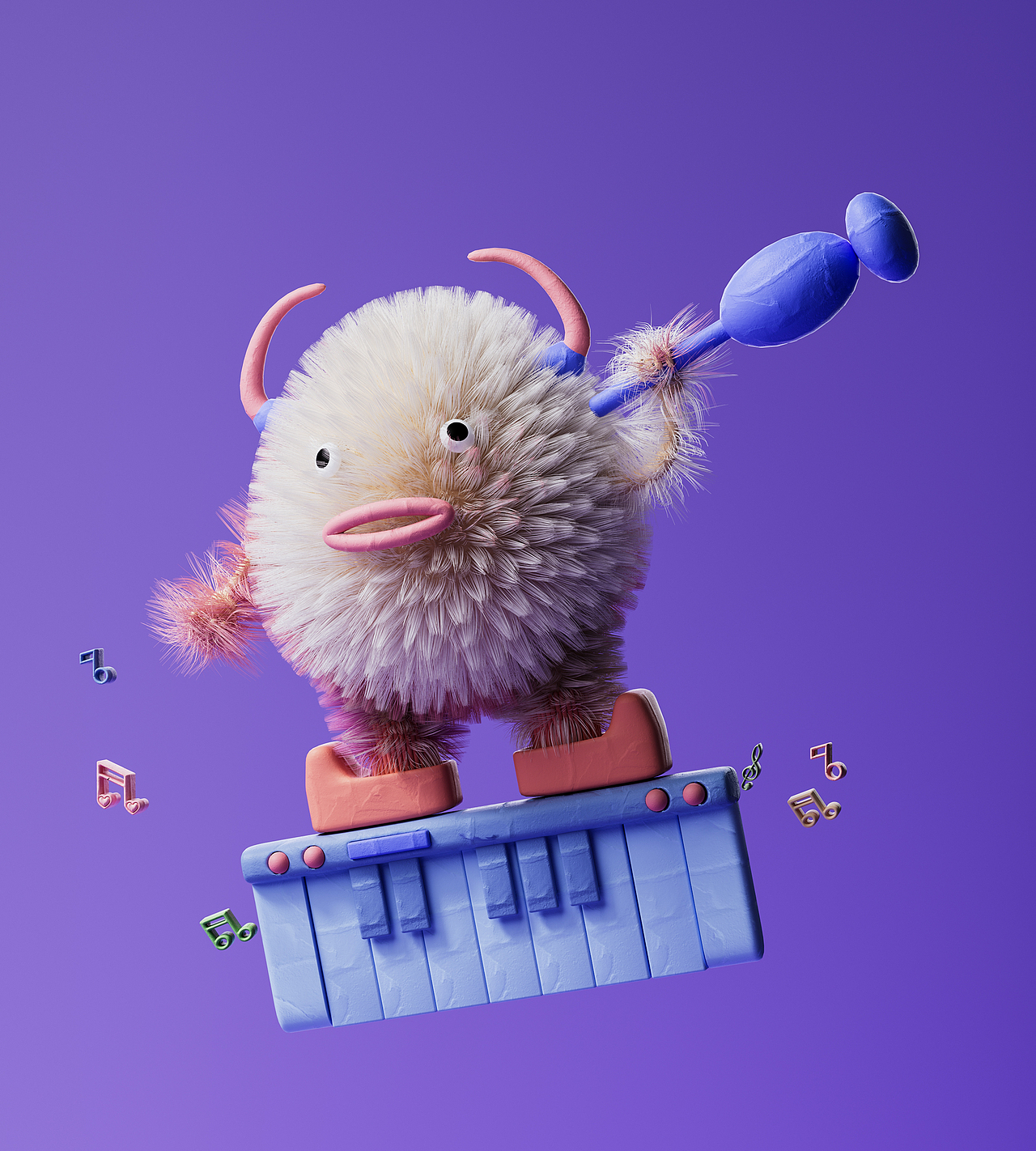 C4D建模渲染 《小怪兽音乐会》