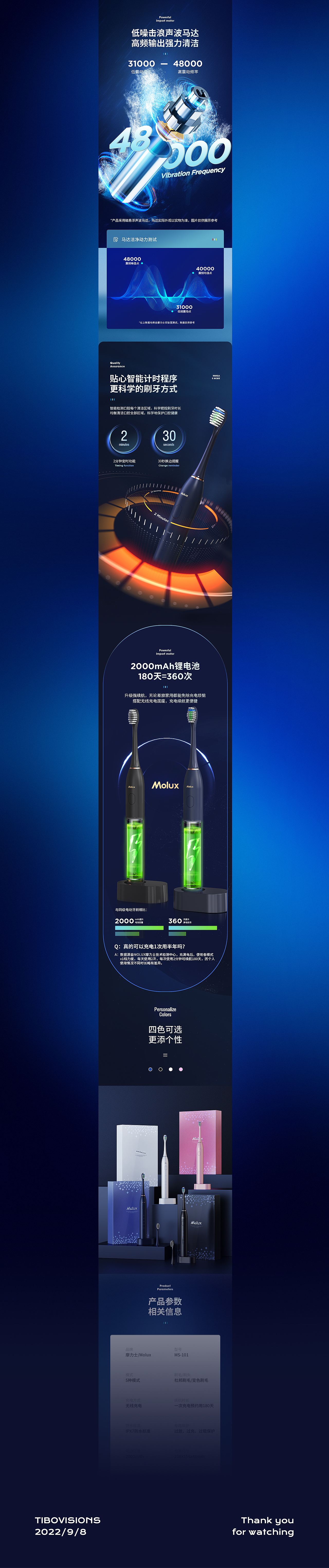 摩力士Molux 声波智能电动牙刷 丨电商详情页 丨（图ZMzE1Mjk4MjEy） - 电商 - 站酷设计师浩渤视界howbo原创素材 - 站酷ZCOOL