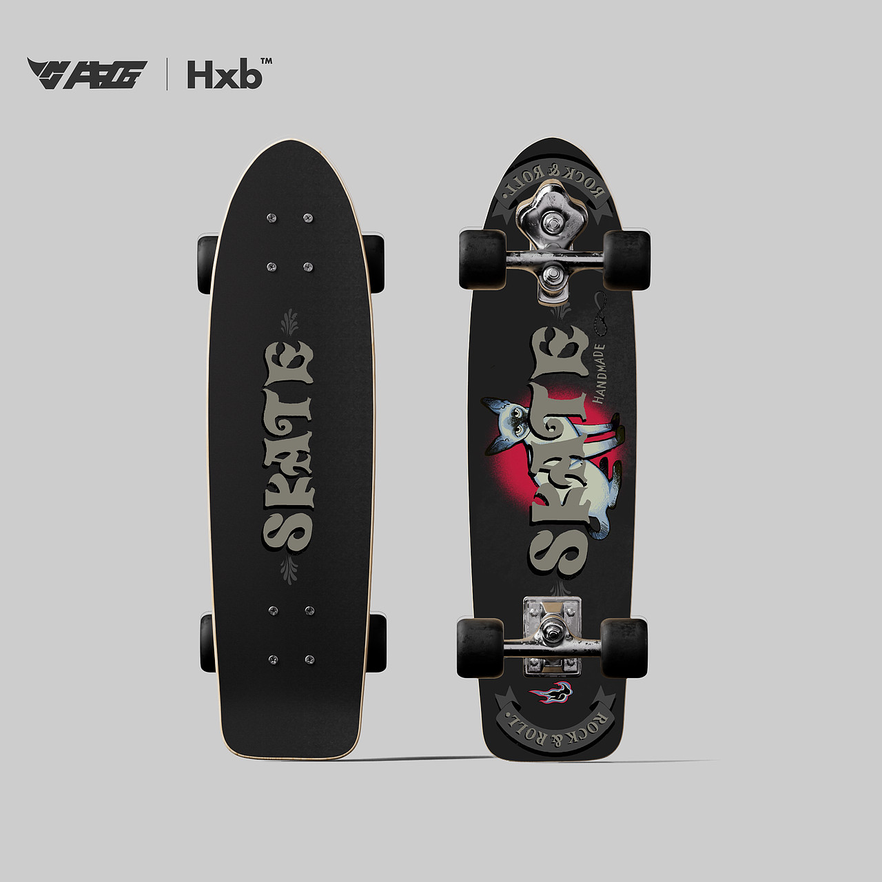 滑板插画|CAT MOVIE STAR