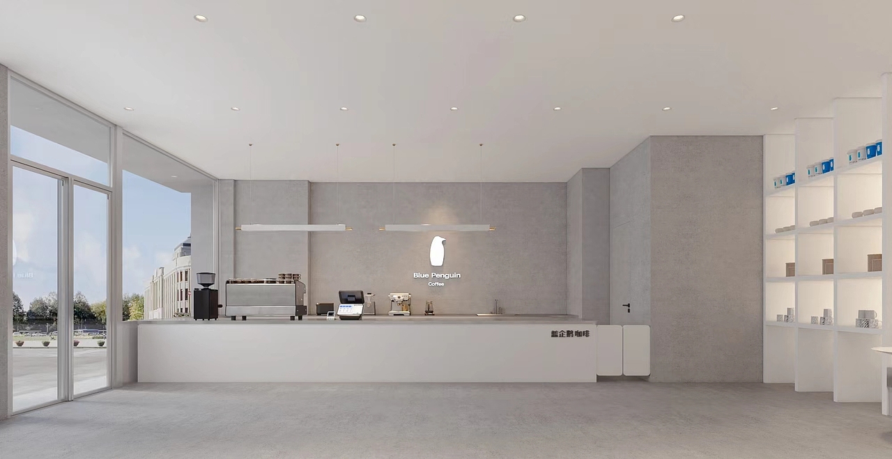 蓝企鹅Blue Penguin咖啡店/极简咖啡店