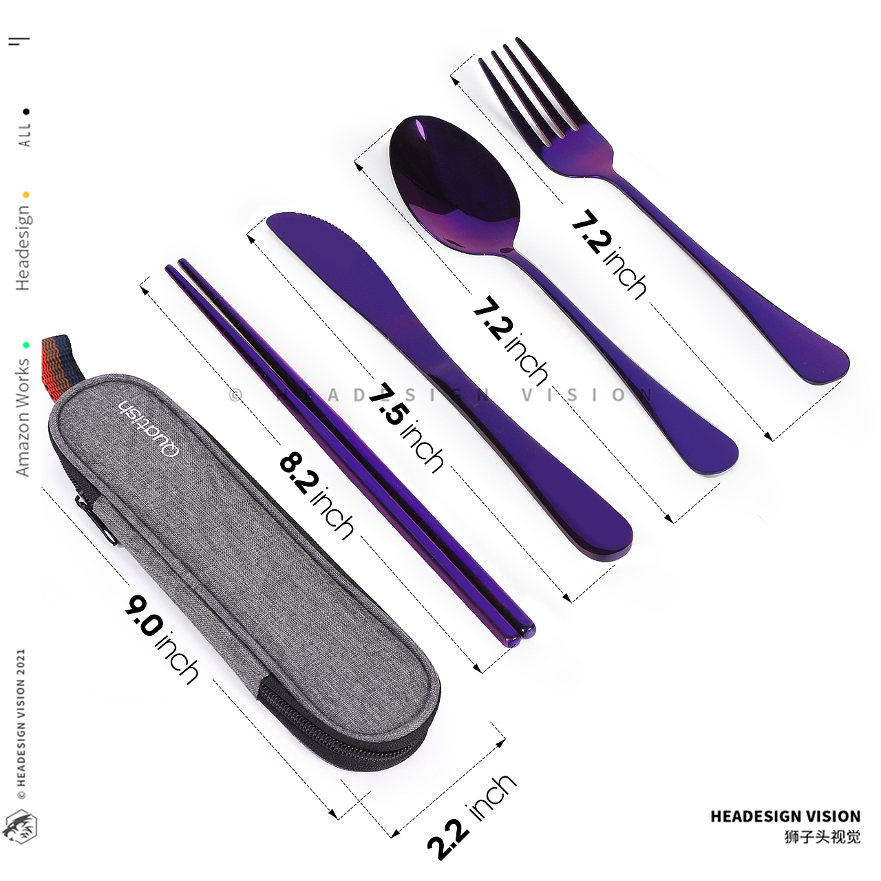 餐具包产品拍摄_主图设计_A+页面设计-狮子头视觉（图ZMzY3Mjg0OTk2） - 产品摄影 - 站酷设计师亚马逊主图设计原创素材 - 站酷ZCOOL