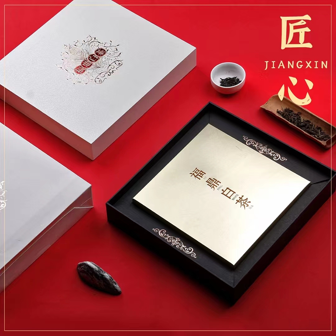 JINLI DESIGN |“匠心”---福鼎白茶 普洱茶礼盒设计
