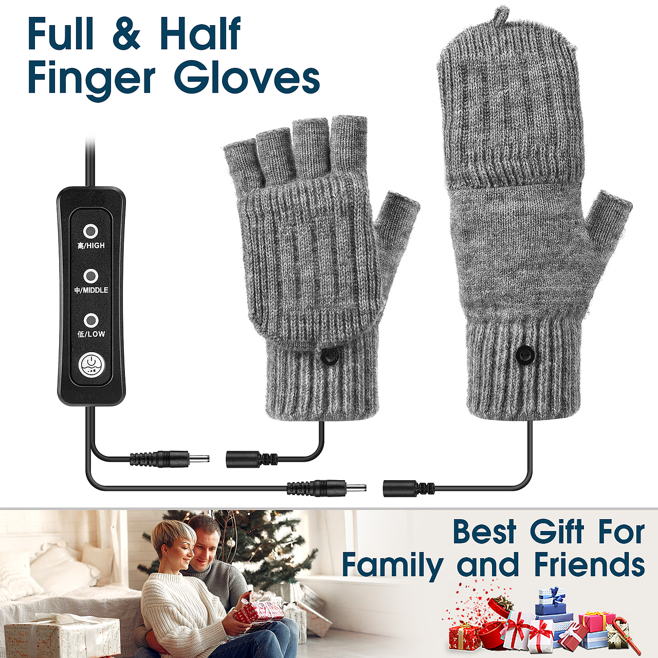 半指加热手套 亚马逊主图 A+