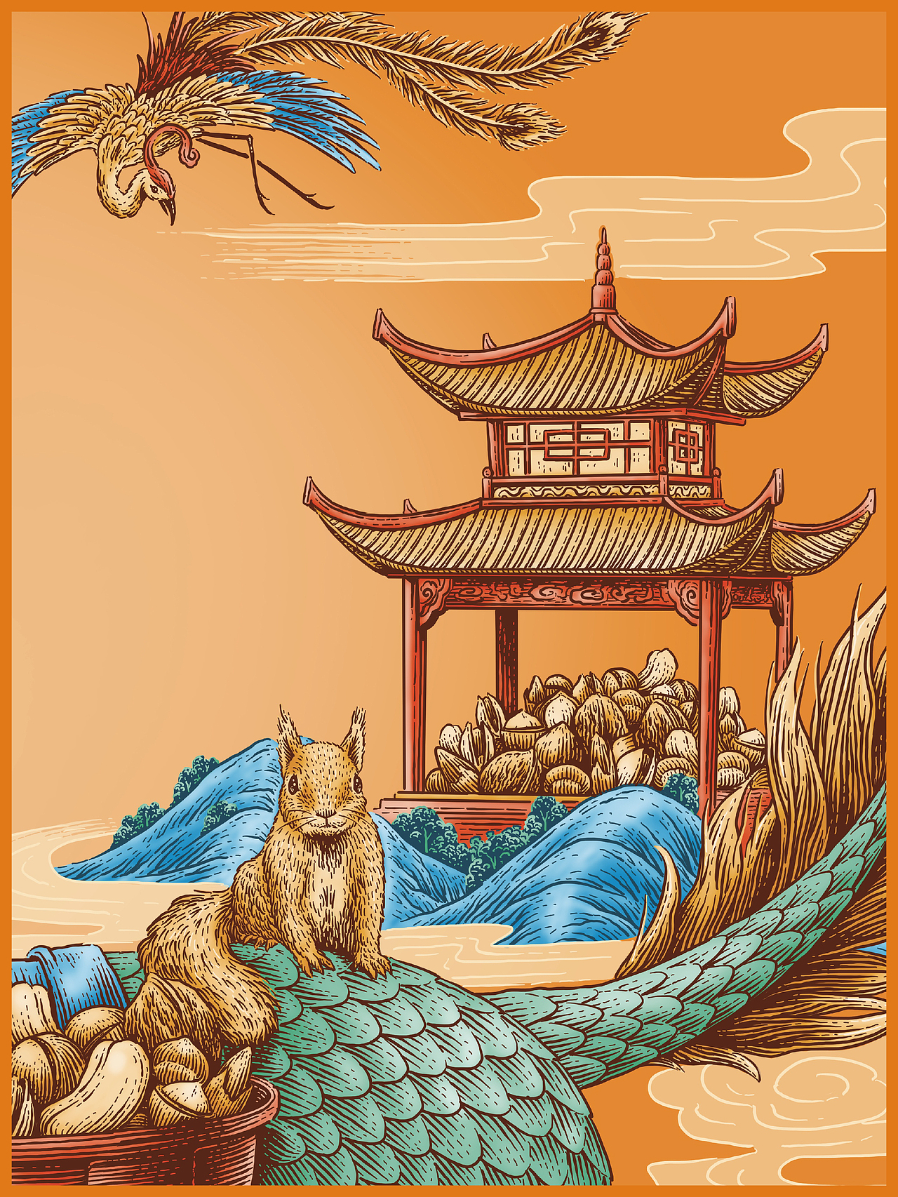 三只松鼠坚果礼麒麟版（图ZMzY4NjUyNjk2） - 商业插画 - 站酷设计师花椒的Alex原创素材 - 站酷ZCOOL