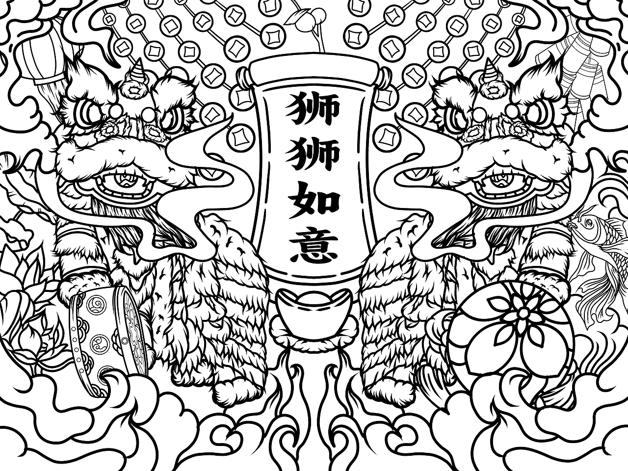 醒狮印象（图ZMzU2ODg5NjA0） - 创作习作 - 站酷设计师迈哪的酷库原创素材 - 站酷ZCOOL