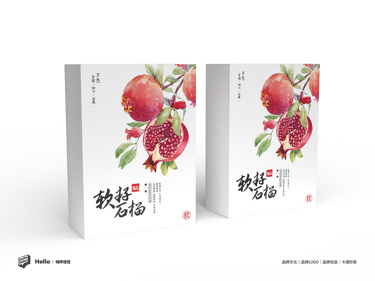 designpackaging包装包装设计水果石榴手绘插画花诗茵pixxxxxelxu华夏