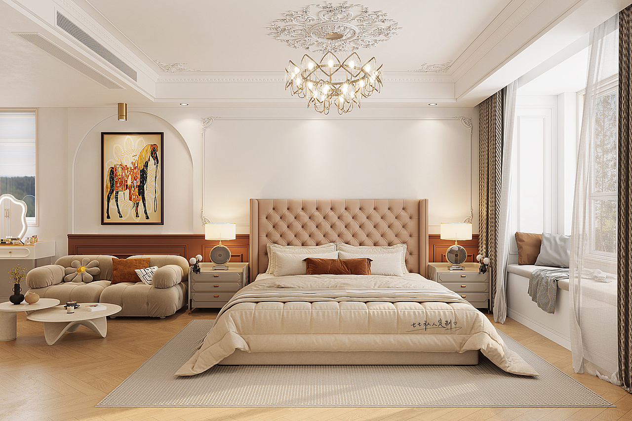 超唯美的法式风格设计,白色系的温柔港湾!