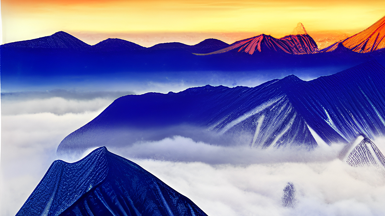 作品合集冰山一角之山水画迎客松会客厅背景画面贡嘎山