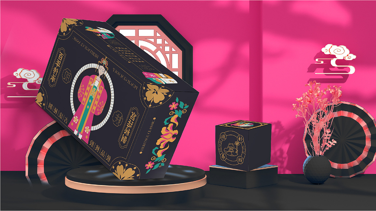 包装-桃胶-国潮-古风（图ZMjk5MDQwODky） - 商业插画 - 站酷设计师云白白晒太阳原创素材 - 站酷ZCOOL