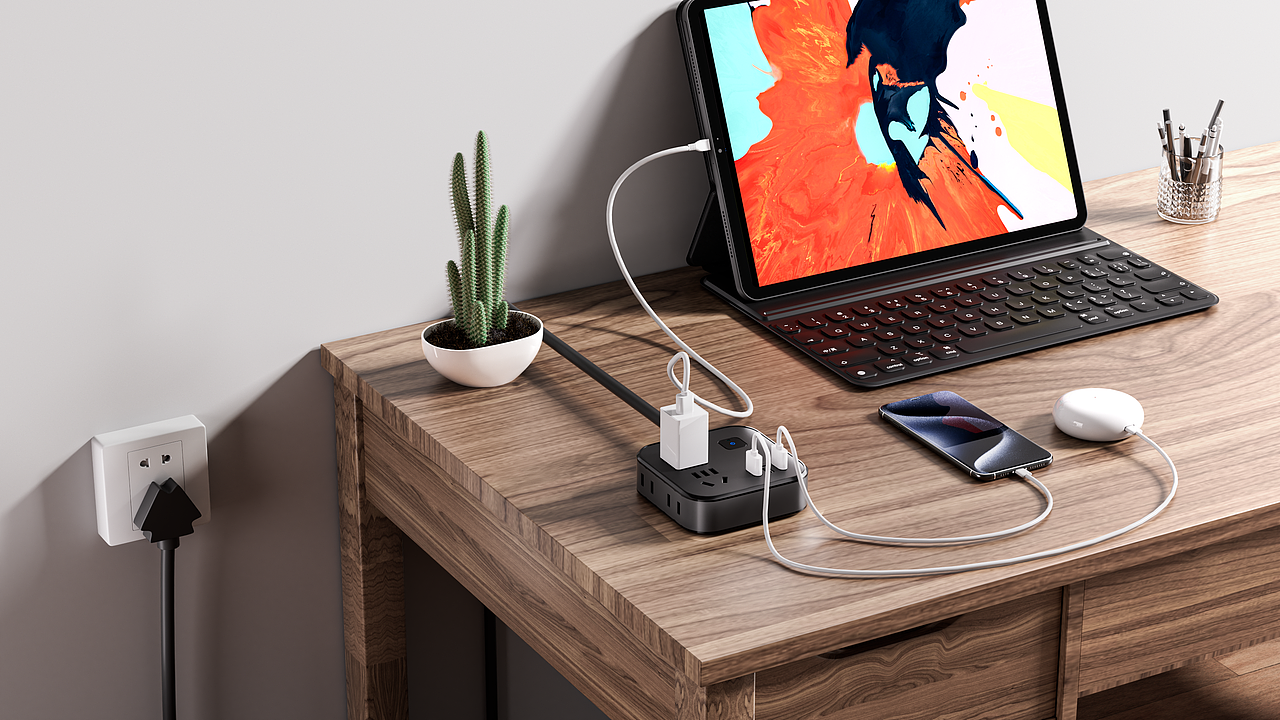 一组插座场景渲染