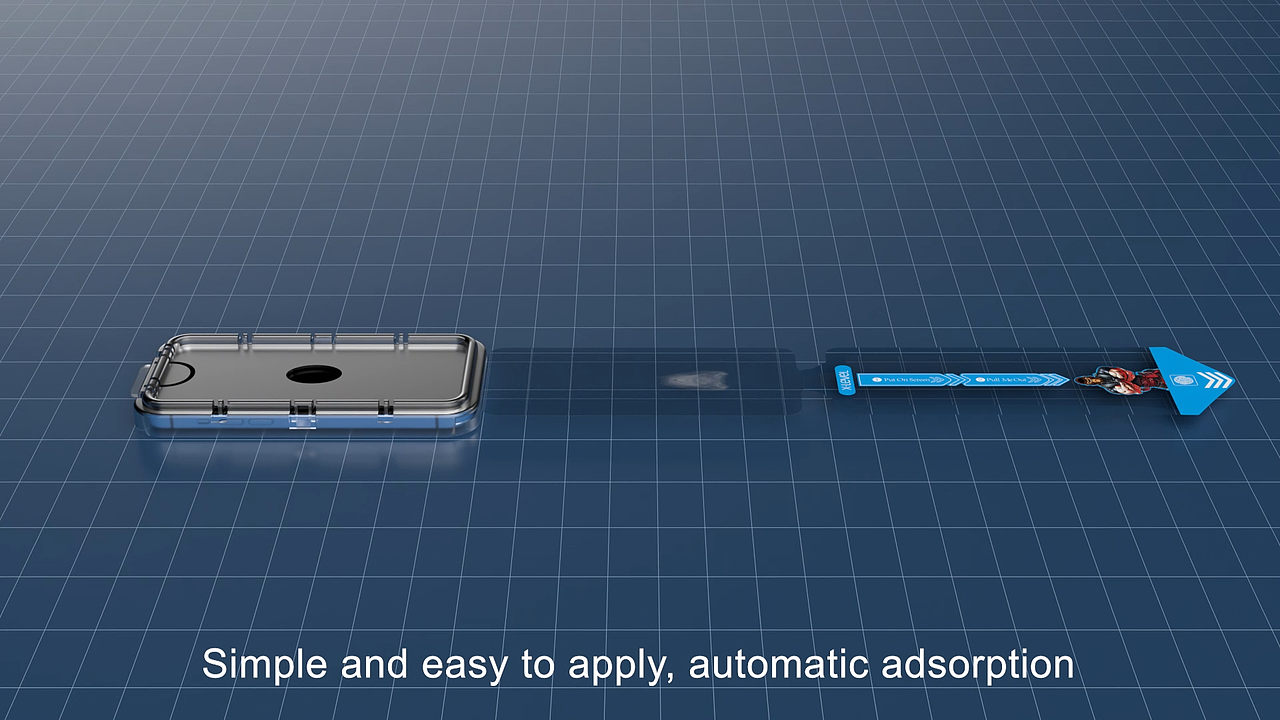 钢化膜三维动画