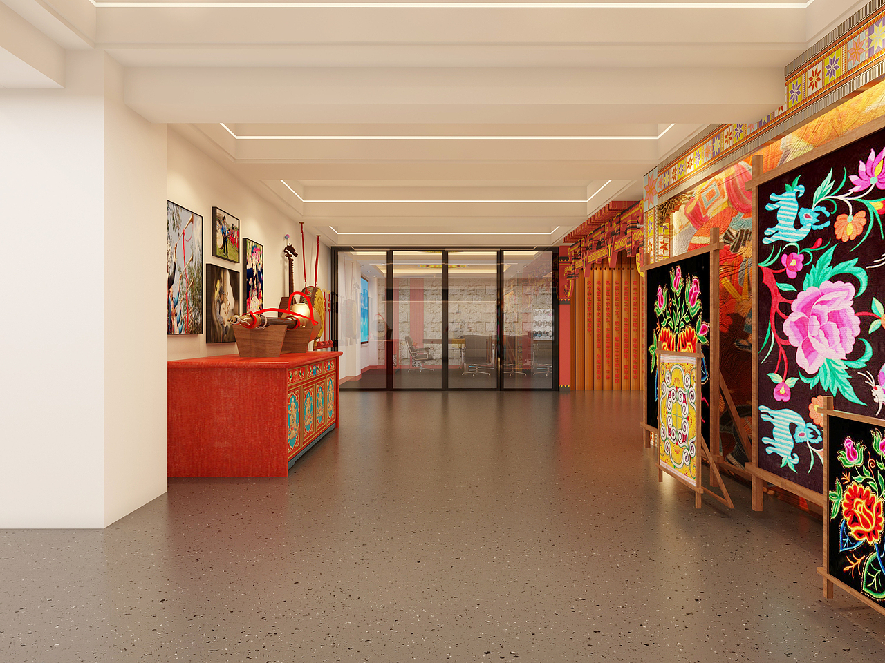 彝族中学展馆 少数名族学校文化展览展厅（图ZMzAyMzk3OTIw） - 建筑/空间 - 站酷设计师承接各种设计原创素材 - 站酷ZCOOL