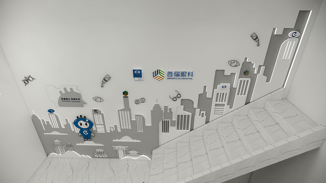 昆明普瑞眼科医院-依视路空间改造设计