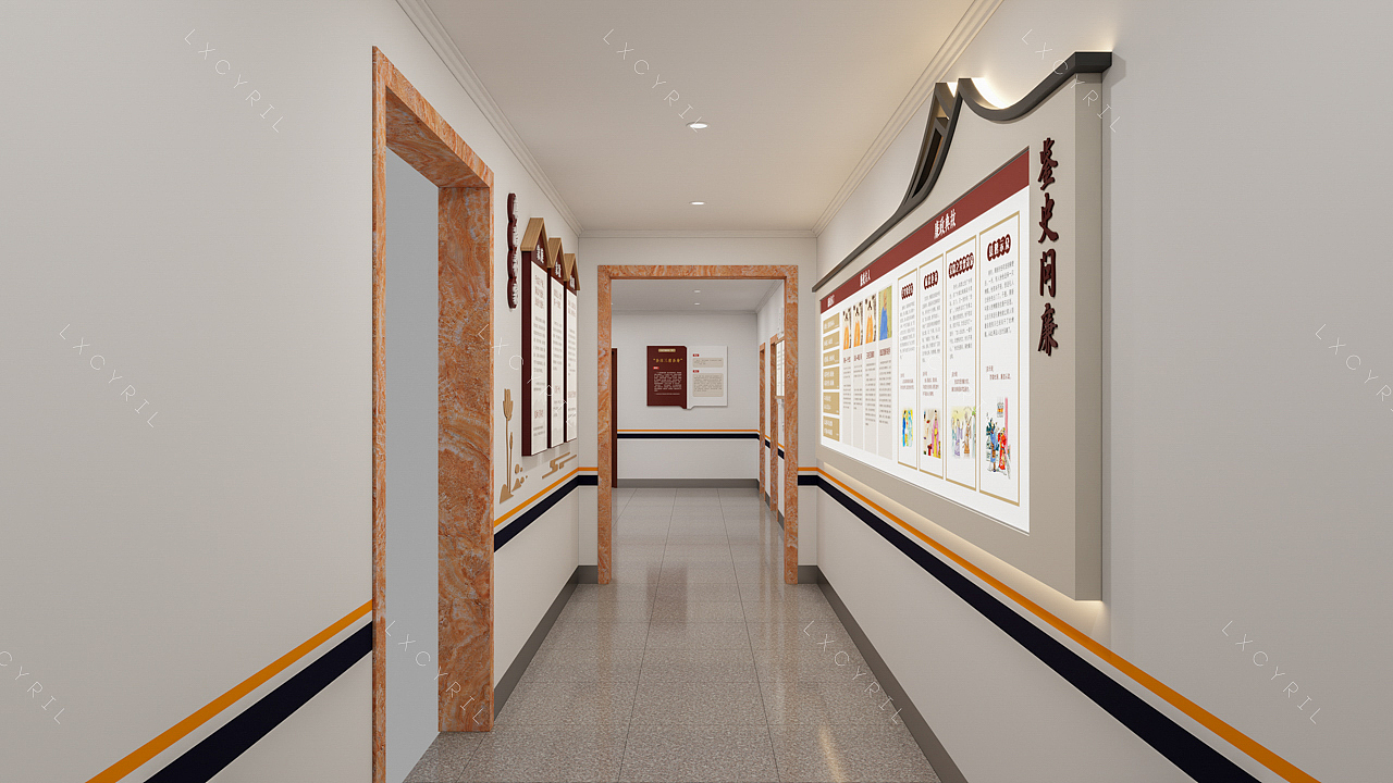 简约朴素走廊廉洁文化（图ZMzY3NDI3NjQ0） - 展陈设计 - 站酷设计师王煜宸原创素材 - 站酷ZCOOL