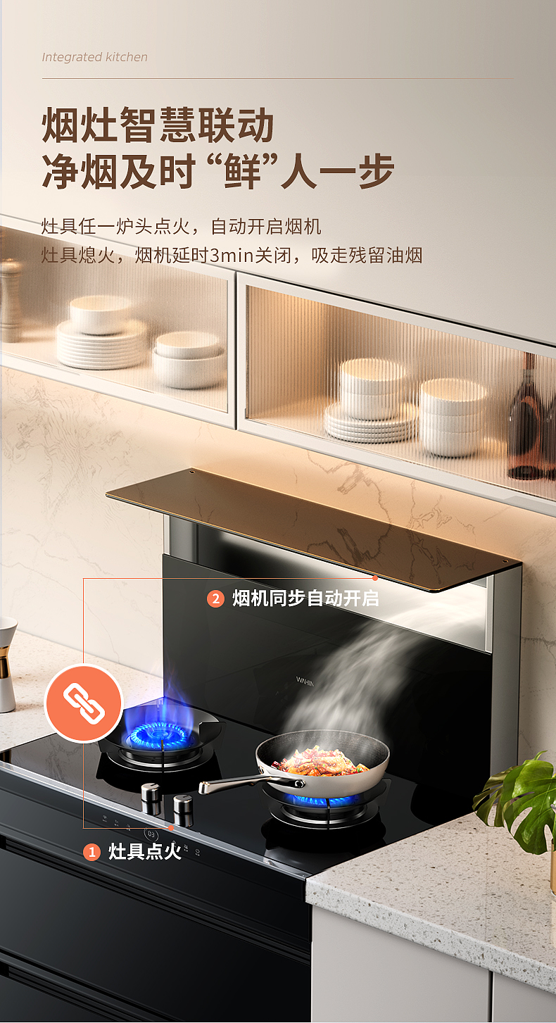 详情页设计/美的集成灶/C4D场景渲染
