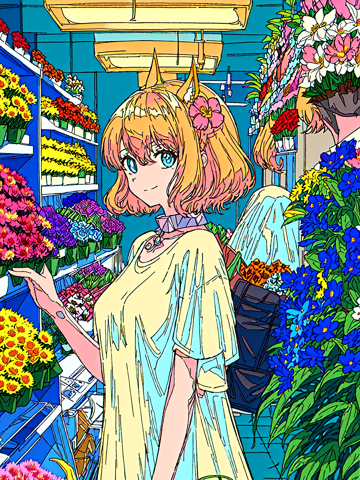 特殊风格的二次元插画