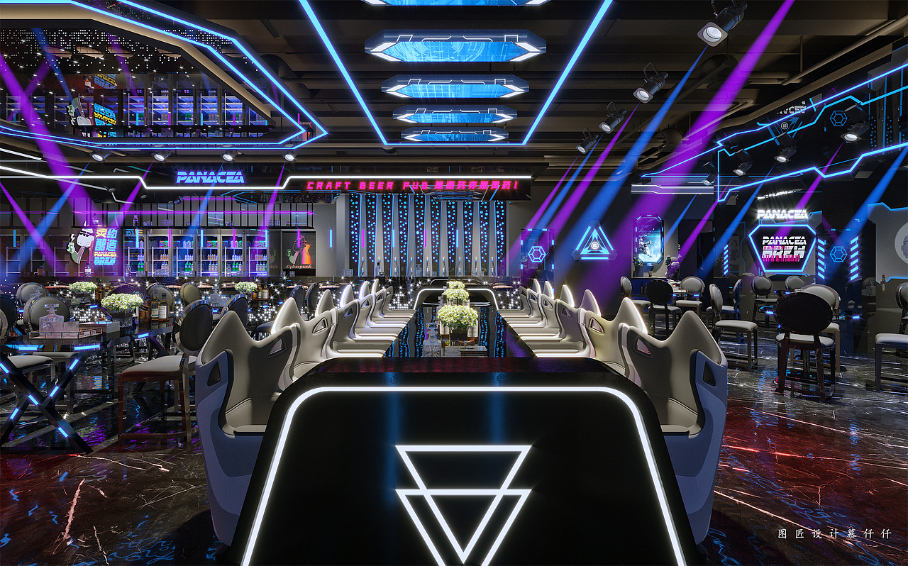 潮玩酒吧这么设计很吸睛!新潮与时尚的碰撞很有氛围!