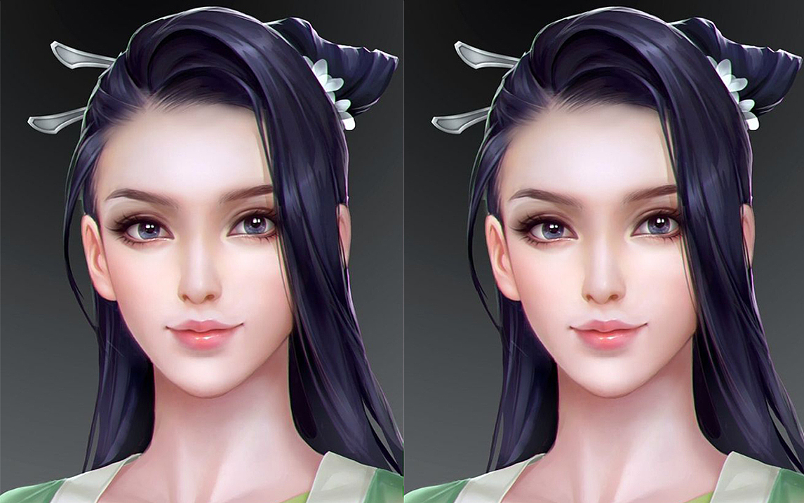 【3dmax角色建模】从box开始制作古风女角色模型。