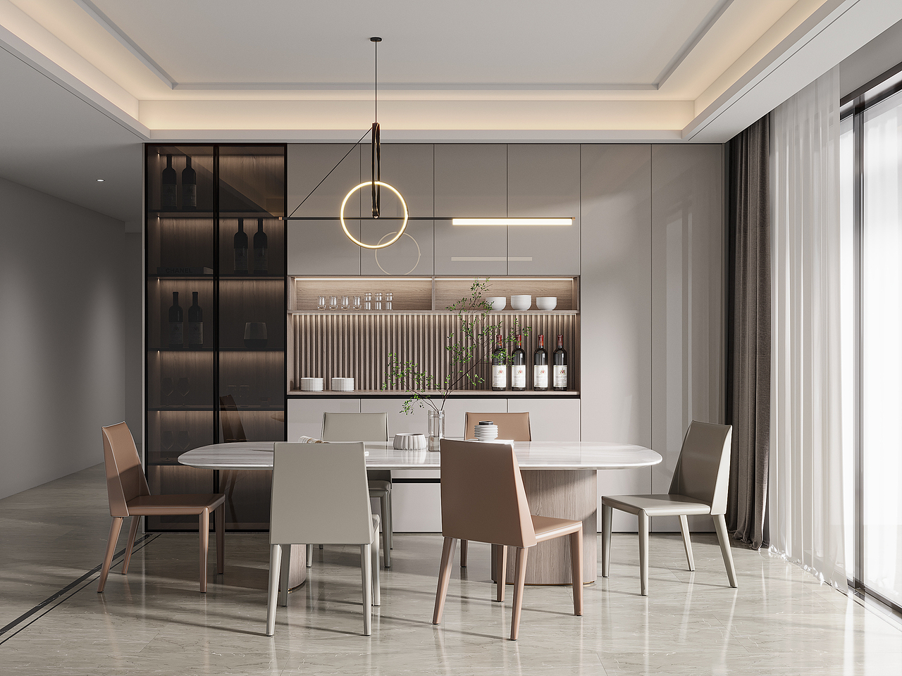 现代餐厅餐厅柜